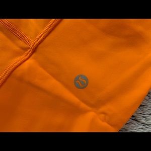 Lululemon orange Wunder under leggings